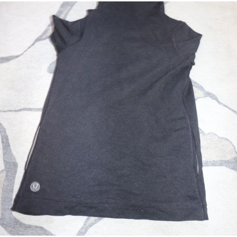 Lululemon Grey Method Wrap Asymmetrical Zip Cowl Neck Jacket size 4 - Picture 4 of 5